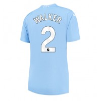 Manchester City Kyle Walker #2 Hjemmebanetrøje Dame 2023-24 Kortærmet